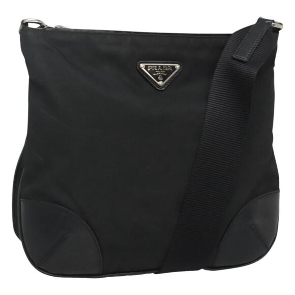 PRADA Shoulder Bag Nylon Black - Picture 1 of 13